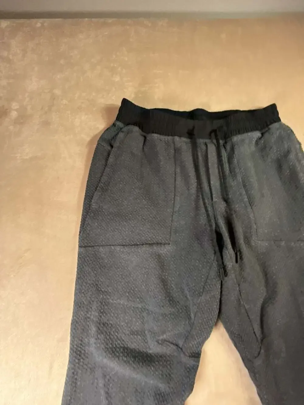 Lululemon Men's At Ease Textured Cotton-Blend Jogger Pants large